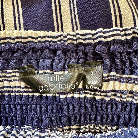 MLLE GABRIELLE,NWOT,STRAPLESS, ONEPIECE JUMPSUIT IN CLASSIC NAVY & WHITE.SIZE XL - Picture 5 of 5